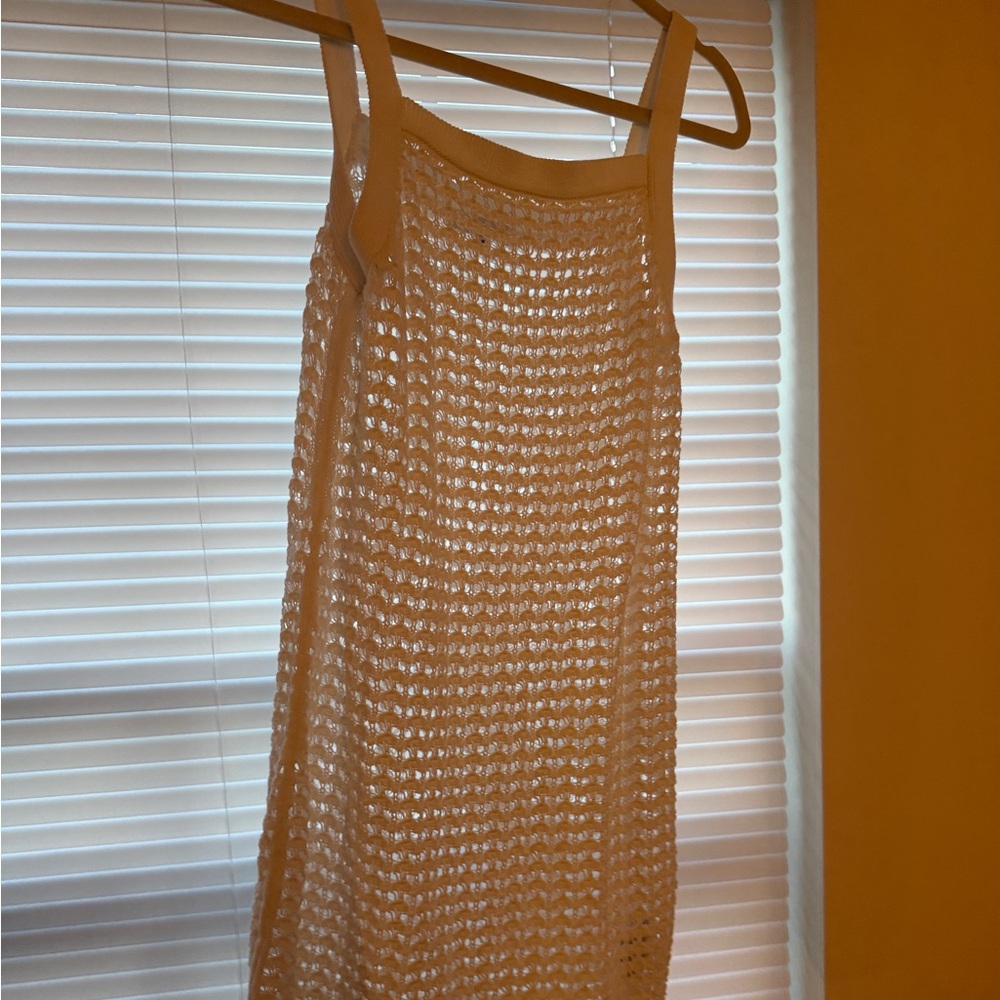 White Crochet Beach Coverup